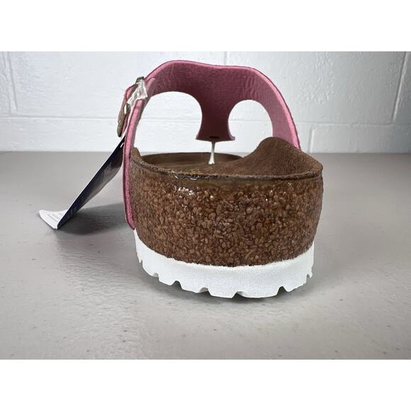 Birkenstock Gizeh Women’s 11 US 42 EU Snake Metallic Pink Rose Gold Sandals NWOB - Picture 13 of 16